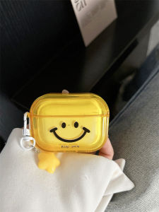Smiley Face Silicone Protective Case for Apple Bluetooth Earphones pro 2 Generation Full Cover Anti-Fall Soft Shell Men Women
