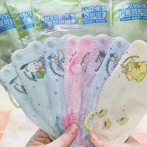 Kids Mask KF94 50 Pcs Individual Packing Kf94 Cartoon Fish Mouth 3D Sanrio Melody Cartoon Color Printed ChildrenS Mask KF94 Child Mask Kf94 Mask