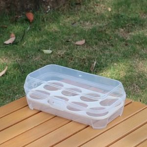 Egg Box Outdoor Egg Storage Box with Egg Tray Shockproof Portable Transparent Plastic Box 8 Cells 4 Cells Packaging Box