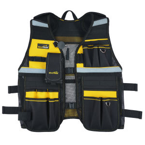 MELOTOUGH Tool Vest Reflective Safety Tool Vest with Removable Phone Holder for ElectricianCarpenterConstruction