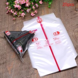 20/50 Pcs Double Layer Triangle Onigiri Seaweed Wrapper Food Grade Plastic Disposable Sushi Sandwich Packaging Bags