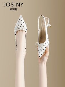 Josiny | New 2026 Stylish Dots and Bow High Heel Sandals