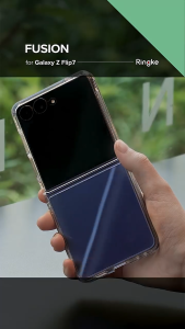 RINGKE® FUSION Samsung Galaxy Z Flip 7 Minimalist No-Case Look Premium PC with Non-Slip Pad Lightweight Protective Case