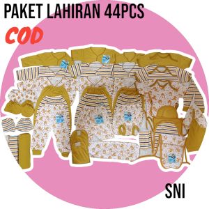 PAKET LAHIRAN 44PCS SERIAN KUNING MUSTARD PAKAIAN BAYI KOMPLIT PAKET LAHIRAN KOMPLIT PLUS BEDONG 3PCS PERSIAPAN LAHIRAN BAYI KOMPLIT SNI PAKAIAN BAYI 0-6 BULAN