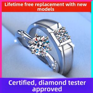 KAFANDENG | D Color Moissanite Ring 1 Carat Engagement Marriage Couples Rings