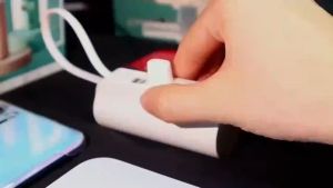 Romoss 5000mAh/20000mAh original mini power bank Lipstick size fast charging Pocketable Mobile phone holder micro Type-C Android iPhone with hook for gift or daily