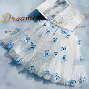 Váy Xếp Ly Cho Bé Gái Mùa Hè Mới Về Phong Cách Cổ Tích Họa Tiết Bướm Cho Trẻ Em Chất Liệu Cotton Đa Năng