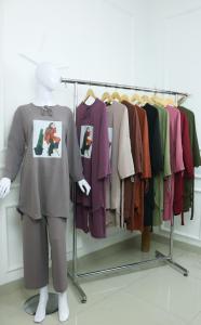 JESSY ACC KAKTUS SET BO CRINKLE APLIKASI SABLON SIZE M L XL XXL PC 92 CM REAL PICTURE