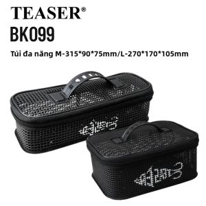 Túi Đựng Mồi Câu TEASER BK099 255g Dung Tích Lớn Đa Năng Chống Nước Dành Cho Mồi Jigging Kim Loại Câu Cá Ngoài Trời