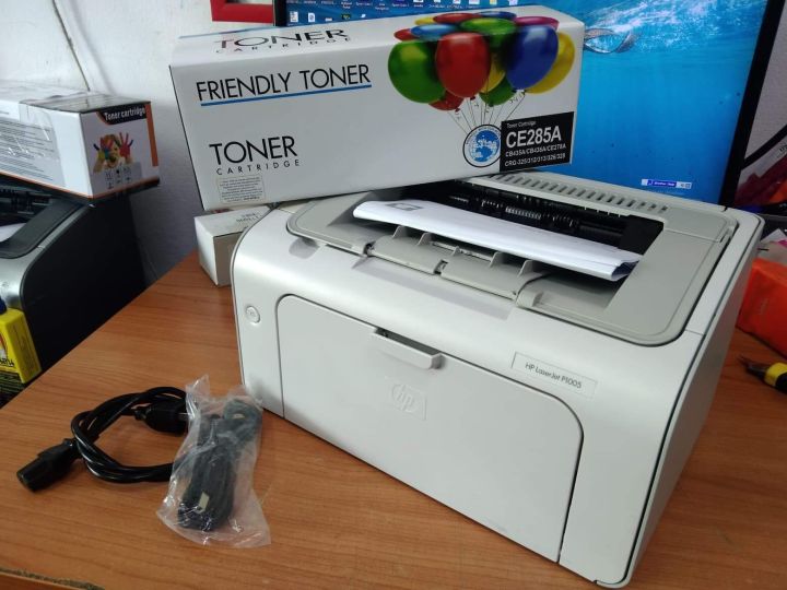 HP LASERJET P1005 มือสองพร้อมใช้ ตลับหมึกใหม่ | Lazada.co.th