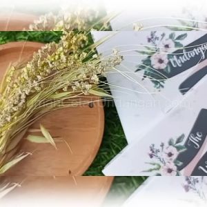 [50pcs - RCU011] UNDANGAN SIMPLE TEBAL RUSTIC VINTAGE FLORAL DAN MURAH