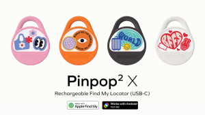 Momax BR20 Pinpop 2 X USB-C Rechargeable Smart Tag Bluetooth Tracker Apple Find My & Android Find Hub Waterproof Locator