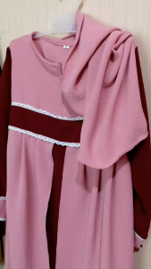 pakaian anak perempuan terbaru gamis riana syari set hijap pasmina premium