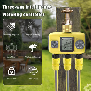 3-Way Automatic Watering Controller for Lawn Yard Garden Water Timers Rain Delay Programmable Automatic Irrigation Timer