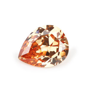 High Carbon Diamond Pear Shaped Multi Color Zirconia Artificial Gemstone Ring Jewelry Setting Ladies Fashion Accessories