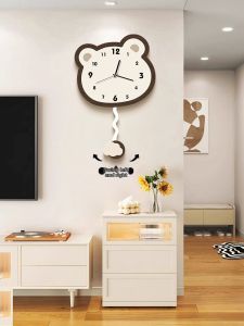 YIYUXUAN | Panda Theme Silent Cream Color Wall Clock