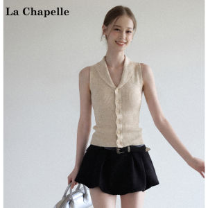 La Chapelle | Sleeveless Knitted Collar Stylish Slimming Womens Vest