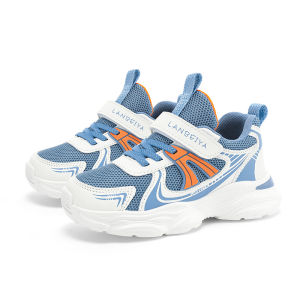 รองเท้าเด็กรองเท้ากีฬาสำหรับเด็กผู้ชายมีปุ่มหมุนได้รองเท้ากีฬารองเท้าแฟชั่นพื้นรองเท้านุ่มป้องกันการลื่นรองเท้าเด็กนักเรียนระดับประถมศึกษาและมัธยมศึกษารองเท้าแฟชั่น