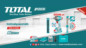 TOTAL 2 Pcs Cordless combo kit TOSLI23056