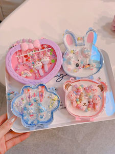 Childrens Jewelry Gift Box with Bracelets Rings Nail Art Baby Girl Gifts Cute Toddler Hair Accessories Set Kindergarten Gifts