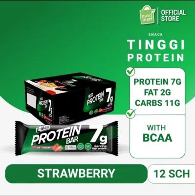 L-Men Protein Bar Strongberry 12 Sachet - Snack Bar Tinggi Protein