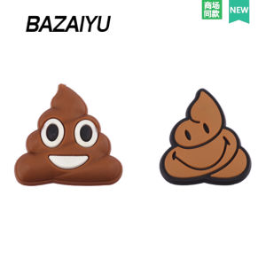 Cute Fish Hole Shoe Accessories High-End Feelings Shoe Buckle Parts Suitable for Crocs/Crocs Lovely Poop Pattern Shoe Flowers