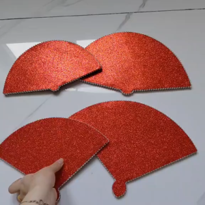 (1 cái) Phôi quạt xốp 2 mặt viền ngọctrai nhiều size làm trang trí quạt hầu đồng hầu thánh phụ kiện trang sức hầu đồng