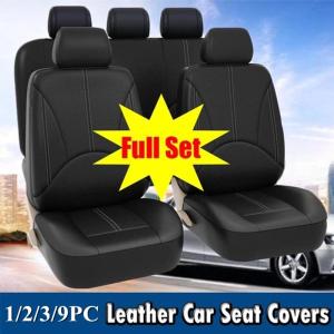 Universal PU Leather Car Seat Cover Front Rear Full Set Waterproof Dustproof Car Seat Protector