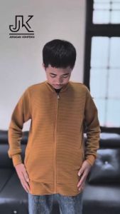 Jaket Bomber Bahan Knit Lembut & Nyaman Pria & Wanita
