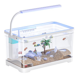 KUOTING | Living Room Small Aquarium Filter and Aerator Ecosystem Decoration Hide Spot