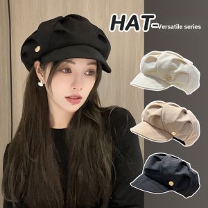 New Cloud Octagonal Hat Fashion Beret All-matching Painter Cap Cap Autumn Summer Temperament Show Face Small Hats