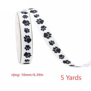 Ruộng Lụa Satin In Họa Tiết Báo Đốm Bò Sữa Ngựa Vằn 10mm 5 Thước Dùng Làm Nơ Gói Quà DIY Phụ Kiện Quần Áo Chất Liệu Polyester Cao Cấp