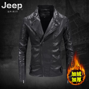 Mens Genuine Leather Jacket Thickened Autumn Winter Motorcycle Style Sheepskin Coat Fashion Urban Casual Style Zipper Design