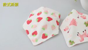 Baby Cotton Saliva Scarf Newborn baby Triangle bib towel scarfs toddlers snap button scarf kain sendawa bayi lapik dada bayi 宝宝口水巾 K045