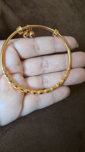 Gelang Wanita Bangle Karo Ulir Titanium Emas 24 K