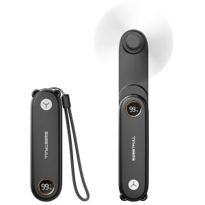 Quạt Làm Mát Cầm Tay Mini Di Động Pin 1500mAh 3 Tốc Độ Có Thể Gập Lại Tích Hợp Đèn Lý Tưởng Cho Mùa Hè Ngoài Trời Và Du Lịch