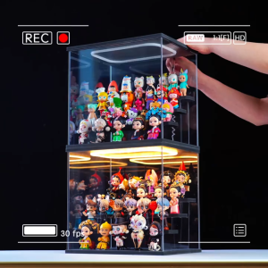 4-5 Layers Of Acrylic Display Box With Lights Transparent Acrylic Ladder Display Box Acrylic Storage Box