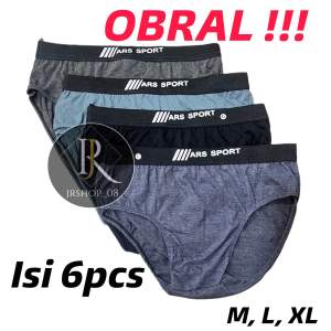 (Isi 6) celana dalam pria ARS / cd pria murah katun / dalaman pria murah