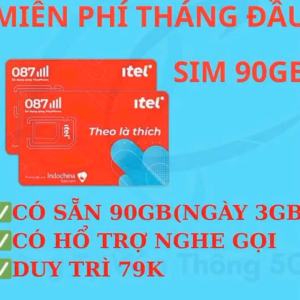 FREESHIP - CHƯA KÍCH HOẠT [HCM]Sim ITEL VINA mỗi ngày 3GB miễn phí có sẵn tháng đầu