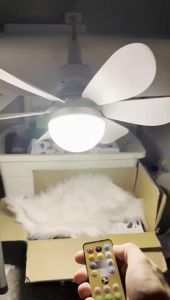 Lampu Kipas Langit-langit LED E27 dengan Remote Kipas Angin Gantung + Lampu Kipas Multifungsi