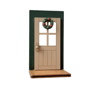 Christmas New Year Magnetic Fridge Magnet Coffee Time Wooden Door Decorative Lighted Fireplace Snow House Cultural Creative Gift