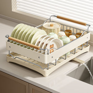Kitchen Sink Drain Rack Stainless Steel Extendable Dish Drying Rack Drain basket Fruit Vegetable Washing Drainer Storage rack