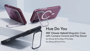 ESR Classic Hybrid for iPhone 18 Pro Max Case with Flex StandLong-Lasting Anti-Yellowing Camera Kickstand Compatible with MagSafe 4X Military-Grade Protection