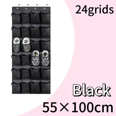 12/24 Pocket Shoes Organizer Rack Hanging Bag Wall Mounted Shoe Holder Hanging Over The Door Behind Closet Organizer Storage Bag