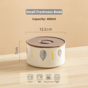 Microwave Safe Ceramic Food Storage Bowl with Lid