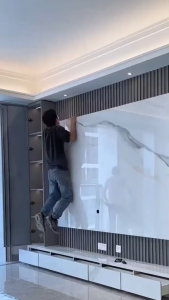 ไม้ระแนง WPC 10 ชิ้นลด 5% ระแนงไม้เทียม wpc ยาว1m/2m/3m สามารถใช้งานได้ทั้งในร่มและกลางแจ้ง ปกป้องผนัง แข็งแรงมาก wall panel