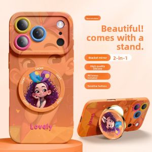 SUPER MOUSE | Anti-Shock iPhone Case with Selfie Mirror and Makeup Mirror with Stand