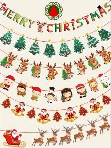 Dây Cờ Treo Trang Trí Giáng Sinh Cờ treo trang trí nội thất nhà cửa không khí Noel