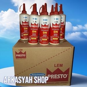 LEM PRESTO ALIFATIK DN 600 GRAM 8 BOTOL(LEM KAYU LEM SUPER LENGKET LEM SERBAGUNA)