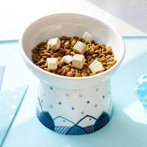 Gốm Sứ Bát Ăn Cho Mèo Cao Cấp Nước Ăn Đồ Cho Thú Cưng Độ Dốc Miệng Chống Lật Bảo Vệ Cổ Mèo Bát Thức Ăn Bát Cho Chó